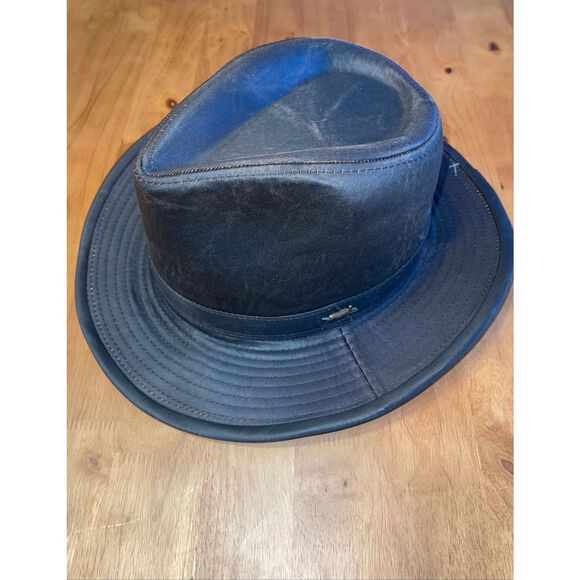Dorfman Pacific L Weathered Brown Cotton Fedora Indiana Jones Hat - Picture 1 of 7
